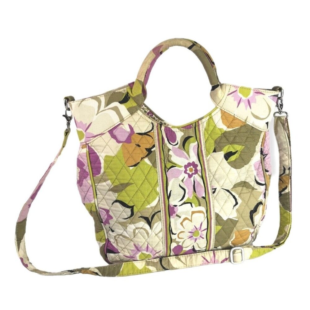 Vera Bradley Retired Portobello Road Pink Bag Tote Double Handles + Shoulder